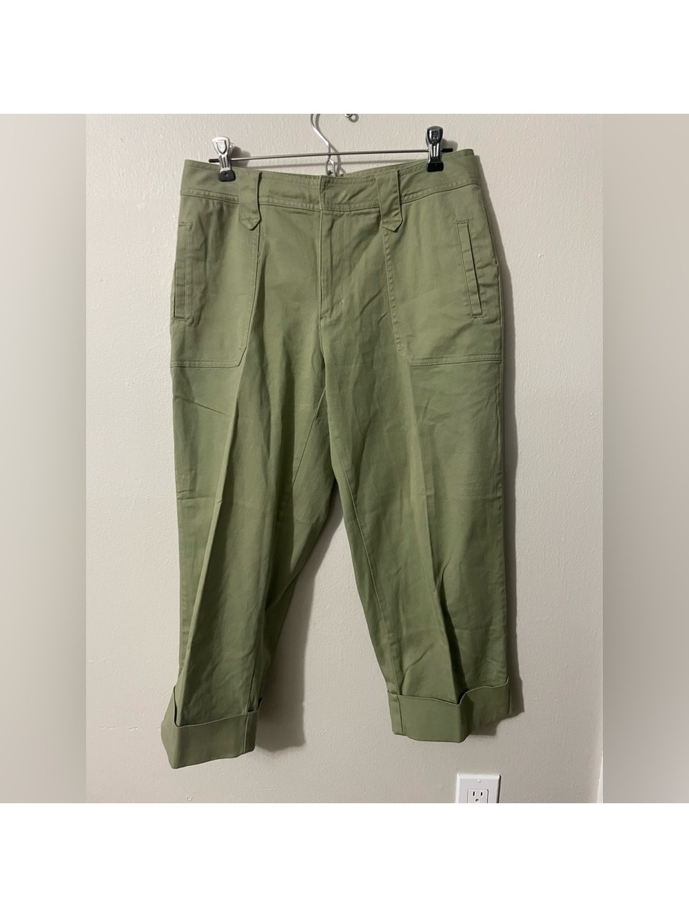 Women’s Hannah Stretch size 6 Green Ankle Pants Tote10